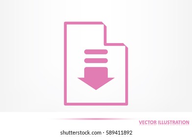 Upload file icon vector illustration EPS 10.