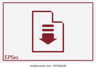 Upload file icon vector illustration.