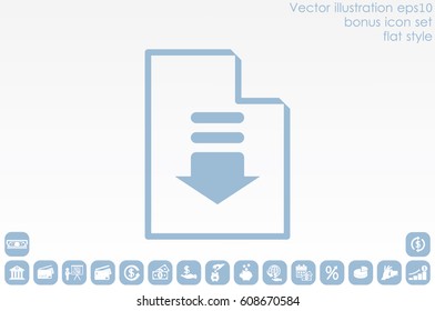 Upload file icon vector illustration EPS 10.