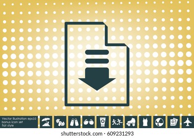 Upload file icon vector illustration EPS 10.