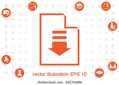 Upload file icon vector illustration EPS 10.