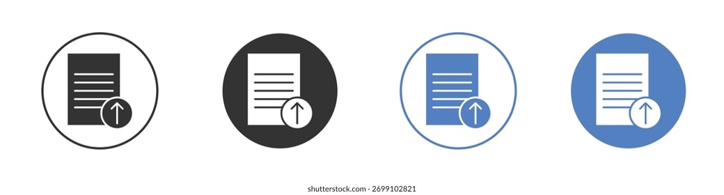 Ícone de arquivo de upload vetor. Design de ilustração do modelo de logotipo