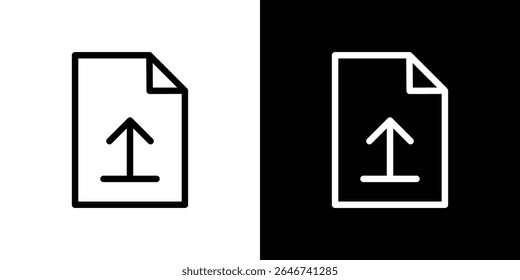 Upload file icon vector simple element illustration editable