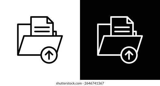 Upload file icon vector simple element illustration editable