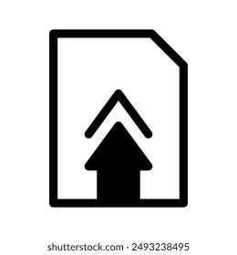 Hochladen File Icon Vektorgrafik Symbol Design Illustration