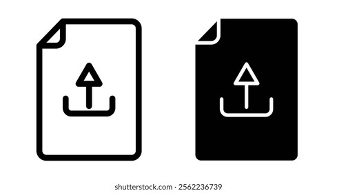 Upload file Icons pack in outlined and flat versions