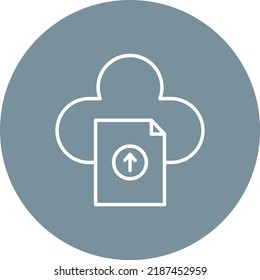 Upload File line circle icon vector image. Can also be used for web apps, mobile apps and print media.