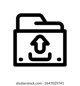 upload file line icon. Clean and minimalist vector icon for websites, mobile apps, presentations, and logos. Fully scalable and customizable for any project.