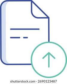 upload file outline color icon design