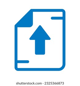 Upload File Sign In Blue Color Line
