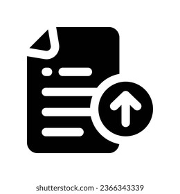 upload file solid icon. vector icon for your website, mobile, presentation, and logo design.