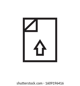 Upload File Thin Line Icon for Web User Interface
