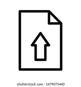upload file thin line vector icon