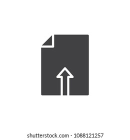 Upload File vector icon. filled flat sign for mobile concept and web design. File Uploading simple solid icon. Symbol, logo illustration. Pixel perfect vector graphics