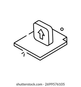 Ilustração de stock de ícone de vetor de Arquivo de Upload