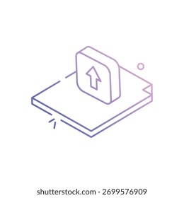Ilustração de stock de ícone de vetor de Arquivo de Upload