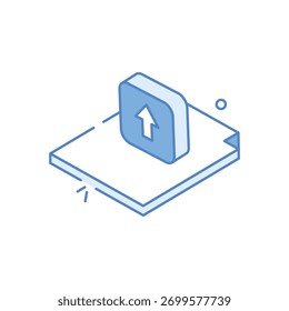 Ilustração de stock de ícone de vetor de Arquivo de Upload
