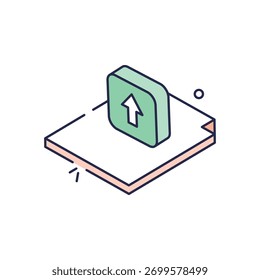 Ilustração de stock de ícone de vetor de Arquivo de Upload