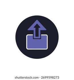 Upload files and media icon design vector.
