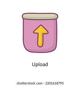 Upload Filled outline Icon Design illustration. Media Control Symbol on White background EPS 10 File