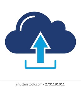 Upload Flat Blue Icon Collection