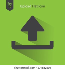 Upload Flat Icon. Simple Sign Of Uploading. Vector Illustrated Symbol