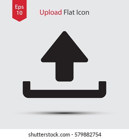 Upload Flat Icon. Simple Sign Of Uploading. Vector Illustrated Symbol