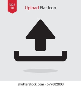 Upload Flat Icon. Simple Sign Of Uploading. Vector Illustrated Symbol