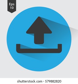 Upload Flat Icon. Simple Sign Of Uploading. Vector Illustrated Symbol