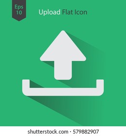 Upload Flat Icon. Simple Sign Of Uploading. Vector Illustrated Symbol