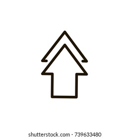 Upload flat icon. Single high quality outline symbol of button for web design or mobile app. Thin line signs of internet for design logo, visit card, etc. Outline logo of web