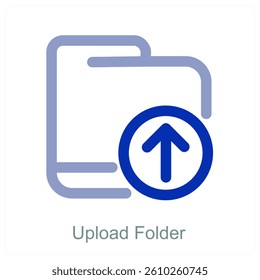 Upload Folder and document icon concept