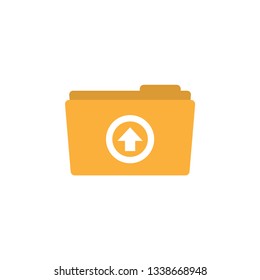 Upload folder icon design template vector isolated illustration