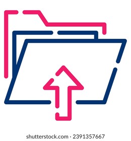 Ordner-Symbolillustration für Uiux, Infografik, Web, App etc. hochladen