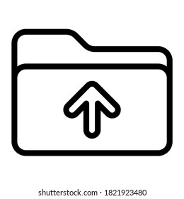upload folder icon with outline style. Suitable for website design, logo, app, ui, etc.