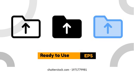upload folder icon with three style for website, social media, and presentation