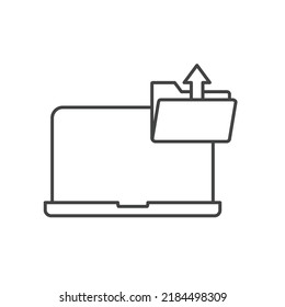 Upload folder icons  symbol vector elements for infographic web