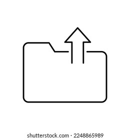 Upload folder line icon design. isolated on white background. vector illustration