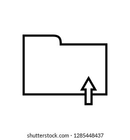 Upload folder - line icon. Graphic elements for your design