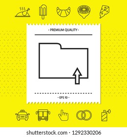 Upload folder - line icon. Graphic elements for your design
