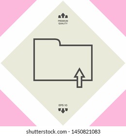 Upload folder - line icon. Graphic elements for your design