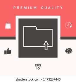 Upload folder - line icon. Graphic elements for your design