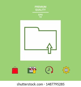 Upload folder - line icon. Graphic elements for your design