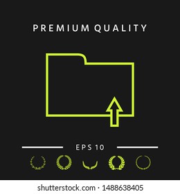 Upload folder - line icon. Graphic elements for your design