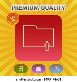 Upload folder - line icon. Graphic elements for your design