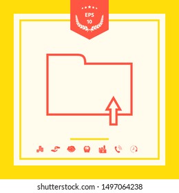 Upload folder - line icon. Graphic elements for your design