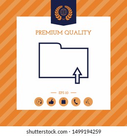 Upload folder - line icon. Graphic elements for your design