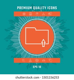 Upload folder - line icon. Graphic elements for your design
