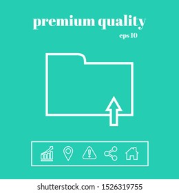 Upload folder - line icon. Graphic elements for your design