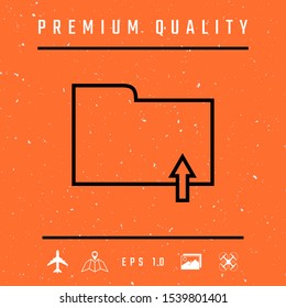Upload folder - line icon. Graphic elements for your design